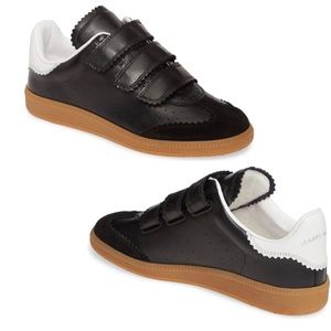 Isabel Marant Beth Low Top Black Leather Sneaker